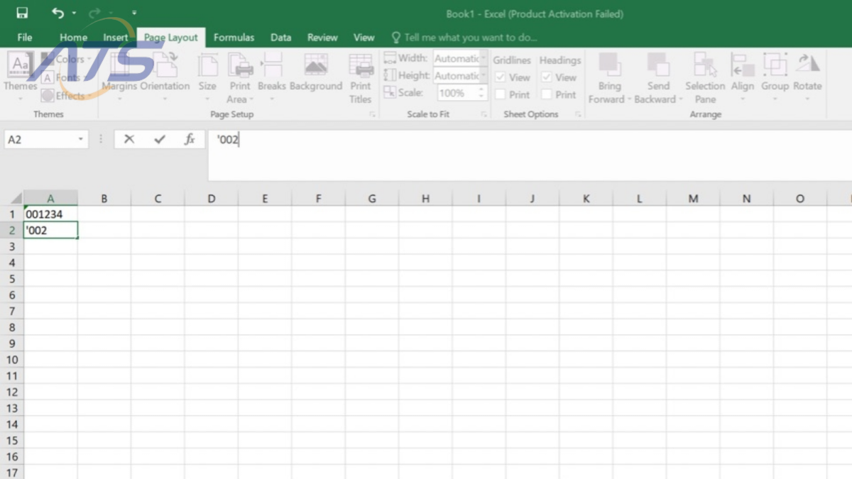 Thủ thuật nhập dữ liệu với số 0 đứng đầu trong Excel