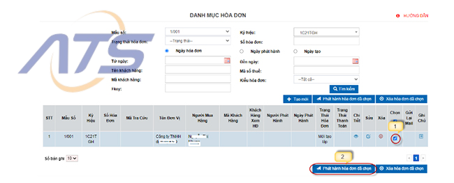 Bước 4: Thao tác phần mềm triển khai hóa đơn điện tử cho hộ kinh doanh