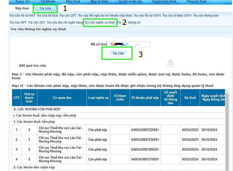 Cách tra cứu nợ thuế hộ kinh doanh cá thể online 