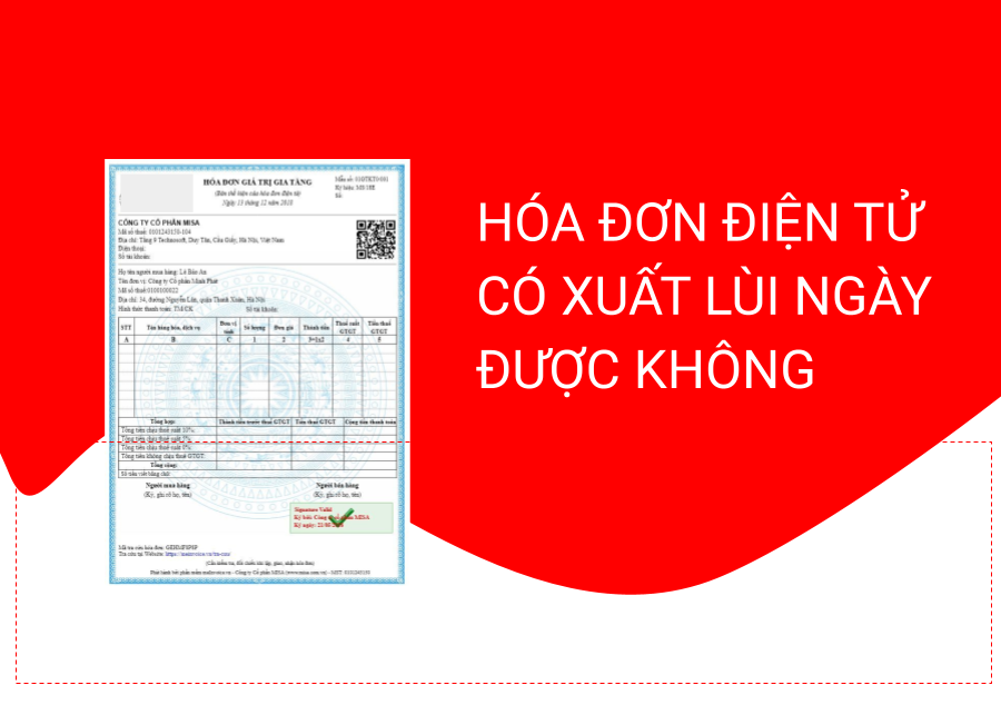 cách xuất lùi ngày trên hóa đơn điện tử