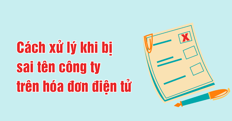 điều chỉnh hóa đơn sai tên công ty